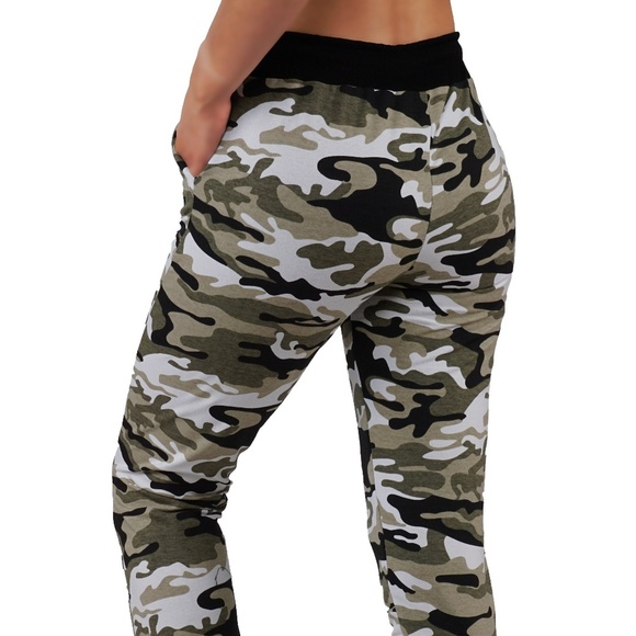 Camouflage Jogger Sweatpants with Pockets 503 - Picture 4 of 6